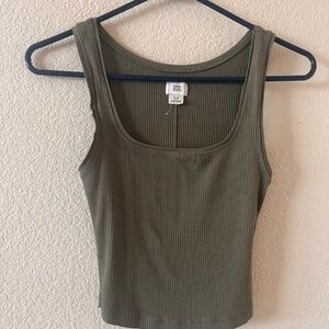 BDG Women's Cropped Ribbed Cropped Tank Top